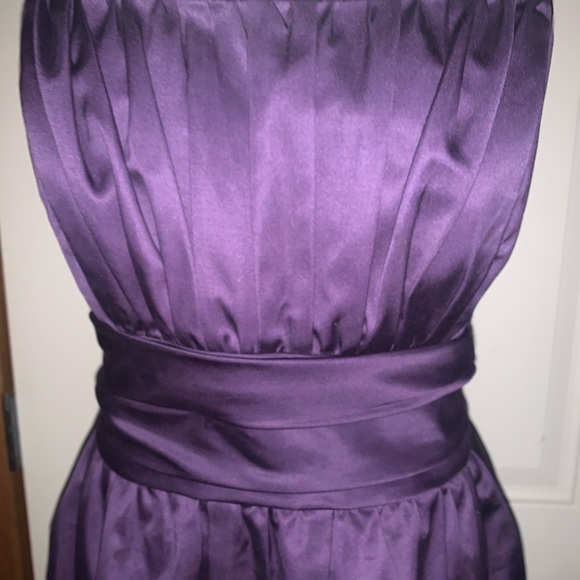 David Bridal Purple Strapless midi dress with pockets size 16 - Picture 3 of 12